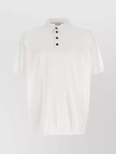 Pal Zileri Four-button Collar Polo Shirt In White