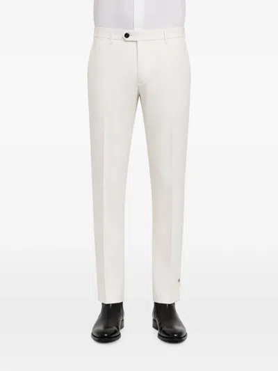 Pal Zileri Pressed-crease Tailored Trousers In White
