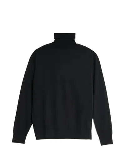 Pal Zileri Roll-neck Wool Sweater In Black