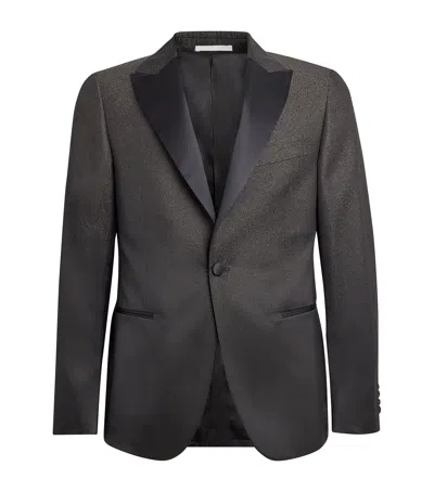 Pal Zileri Satin-lapel Blazer In Black