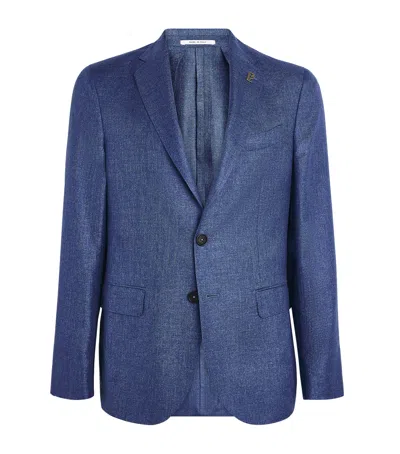 Pal Zileri Silk Brera Blazer In Blue