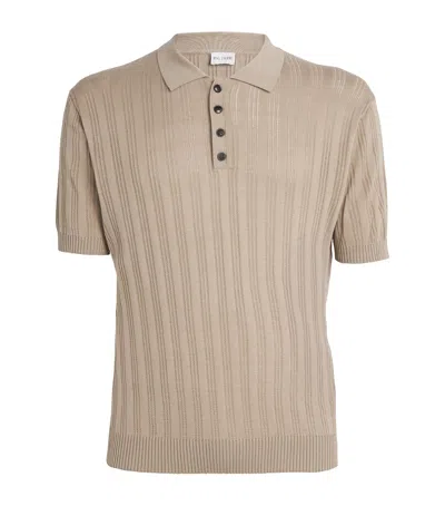 Pal Zileri Silk-cotton Polo Shirt In Brown