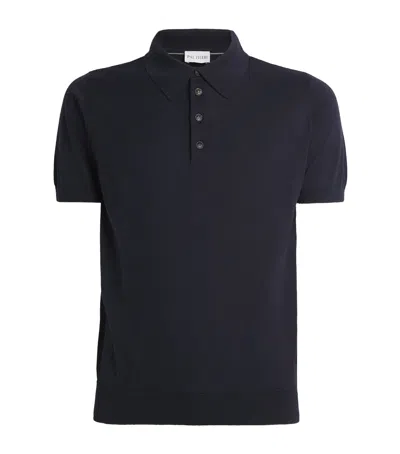 Pal Zileri Silk-cotton Polo Shirt In Blue