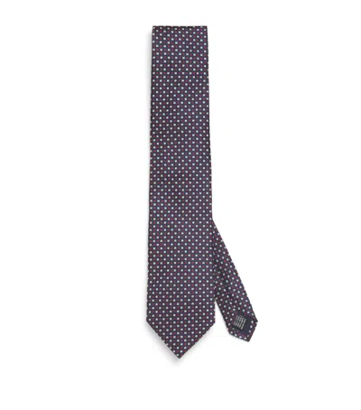Pal Zileri Silk Jacquard Tie In Blue