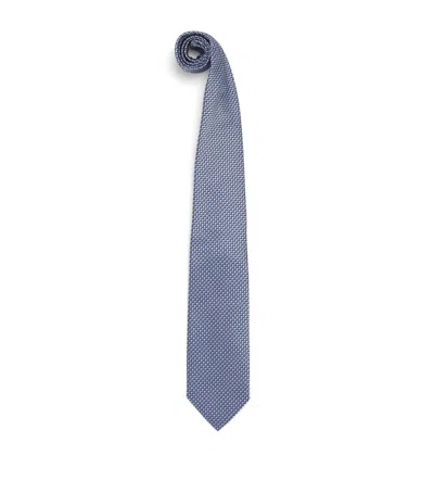 Pal Zileri Micro-pattern Tie In Gray