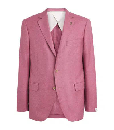 Pal Zileri Silk-cashmere Vicenza Blazer In Pink