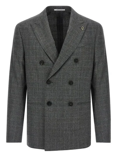 PAL ZILERI SINGLE-BREASTED CHECKED BLAZER