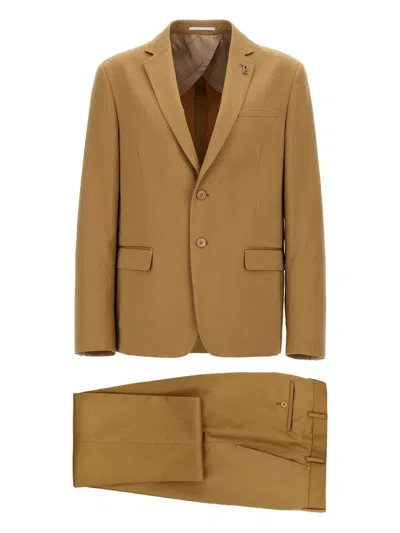 Pal Zileri Single-breasted Notched-lapels Suit In Neutral