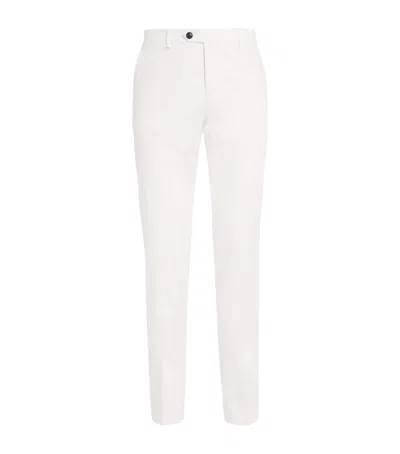 PAL ZILERI STRETCH-COTTON STRAIGHT TROUSERS