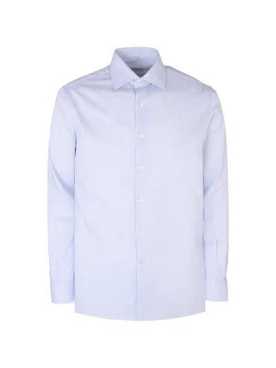 Pal Zileri Striped Cotton Shirt In Animal Print