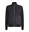 Pal Zileri Suede-wool Bomber Jacket In Blue