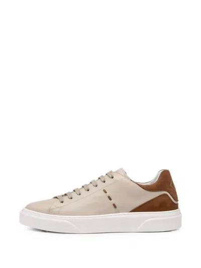 Pal Zileri Suede-panelled Sneakers In Neutral