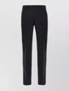 Pal Zileri Wool Trousers With Back Pockets And Belt Loops In Black