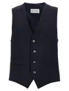 Pal Zileri Tailored Vest With V-neckline And Adjustable Back Strap
