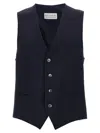 Pal Zileri Tailored Vest With V-neckline And Adjustable Back Strap
