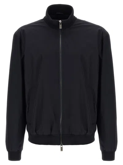 Pal Zileri Tech Fabric Bomber Jacket Casual Jackets And Parka Blue