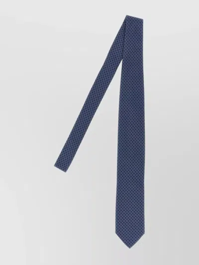 Pal Zileri Textured Silk Tie Slim Design In Blue