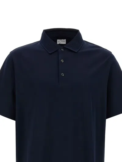 Pal Zileri Three-button Polo Shirt In Blue