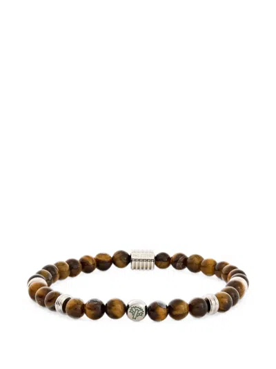 Pal Zileri Tiger's Eye Beaded Bracelet In Multi