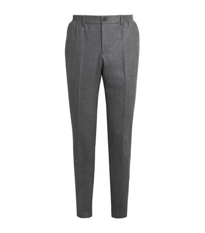Pal Zileri Twill Slim Trousers In Gray