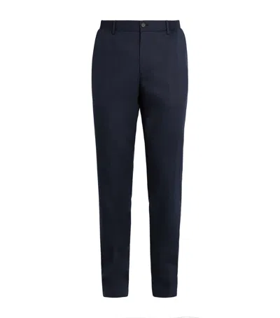 Pal Zileri Twill Trousers In Blue