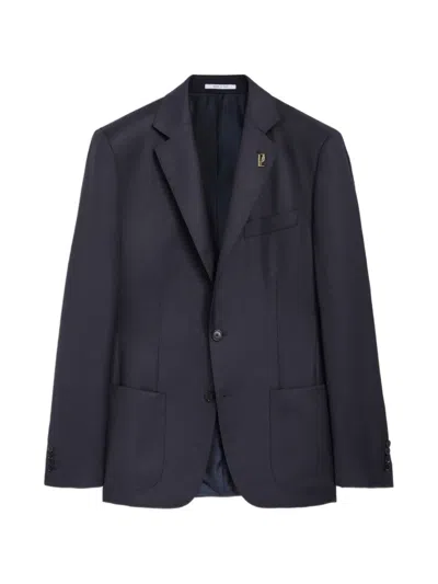 Pal Zileri Two-button Patch-pocket Blazer In Blue