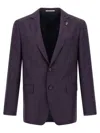 Pal Zileri Tailored Blazer With Notch Lapel And Pockets In Purple