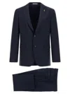 Pal Zileri Tailored Single-breasted Dress Featuring Pockets In Blue