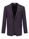 Pal Zileri Tailored Blazer With Notch Lapel And Pockets In Purple