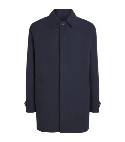 Pal Zileri Water-repellent Car Coat In Blue