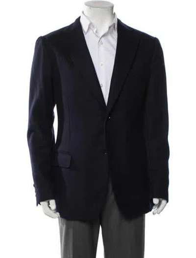 Pre-owned Pal Zileri Wool Blazer In Blue