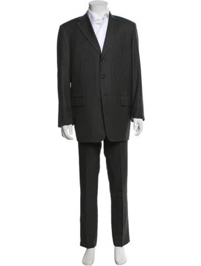 Pre-owned Pal Zileri Wool Blazer In Gray