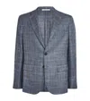 Pal Zileri Wool-blend Blazer In Blue