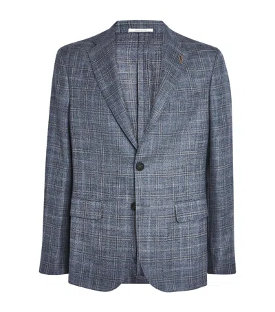 Pal Zileri Wool-blend Blazer In Blue