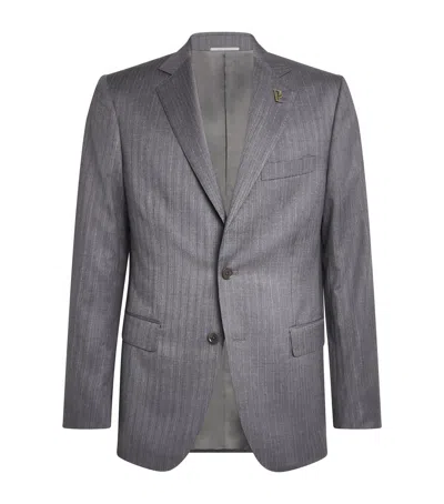 Pal Zileri Wool-blend Blazer In Gray