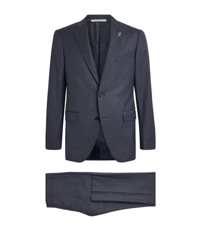 Pal Zileri Wool Check 2-piece Suit In Blue
