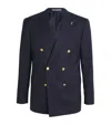 Pal Zileri Wool Double-breasted Vicenza Blazer In Blue