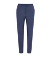 Pal Zileri Wool Drawstring Trousers In Blue