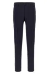 Pal Zileri Wool Trousers With Back Pockets And Belt Loops In Blue