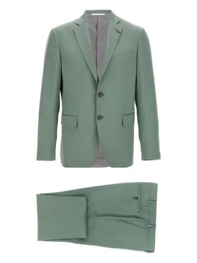 Pal Zileri Wool Single-breasted Suit In Green