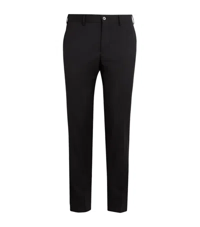 Pal Zileri Wool Tailored Trousers In Black