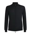 Pal Zileri Wool Zip-up Cardigan In Black