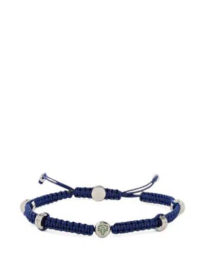 Pal Zileri Woven Logo-plaque Bracelet In Multi