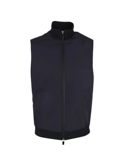 Pal Zileri Zip-up Gilet In Blue