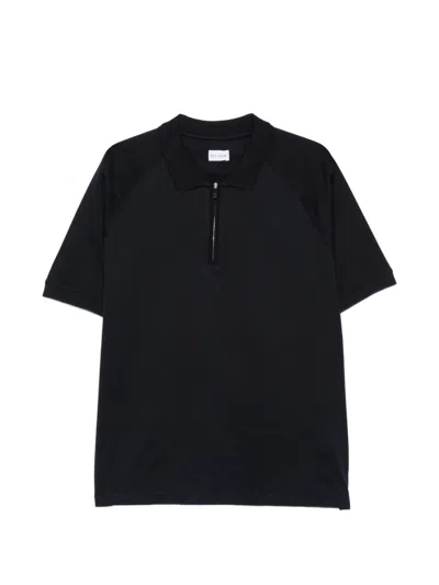Pal Zileri Zip-fastening Raglan-sleeve Polo Shirt In Blue