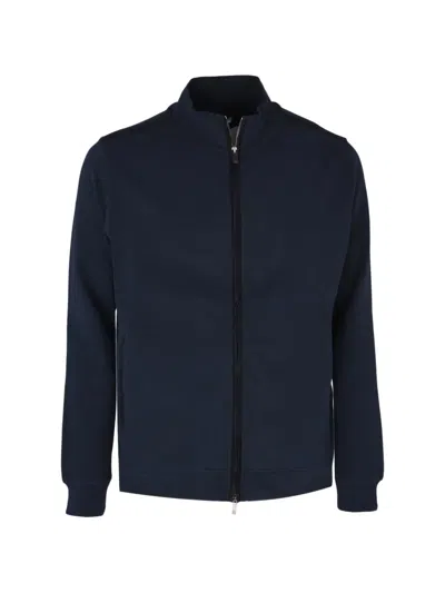 Pal Zileri Zip-up Sweatshirt In Blue