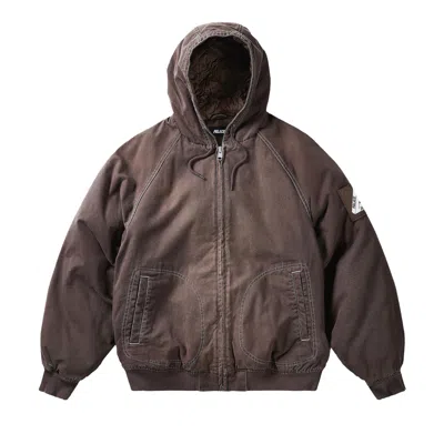 Pre-owned Palace 10oz Hooded Canvas Jacket 'brown' | Men's Size Xl
