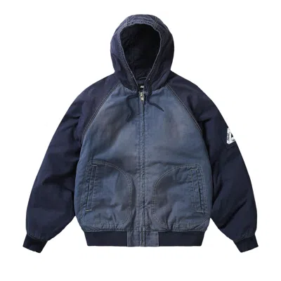 Pre-owned Palace 10oz Hooded Canvas Jacket 'navy / Blue' | Men's Size Xl