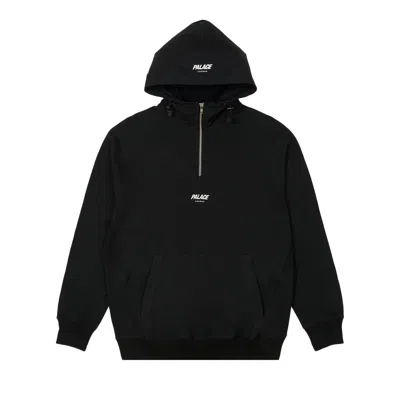 Pre-owned Palace 1/4 Zip Cotton Panel 'black'