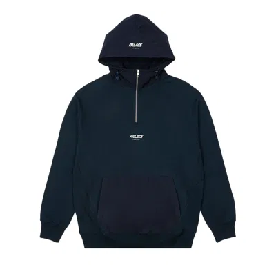 Pre-owned Palace 1/4 Zip Cotton Panel 'navy'